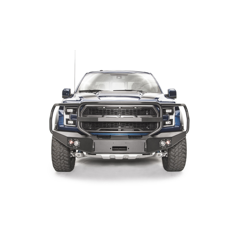 Fab Fours Premium Winch Front Bumper w/ Grille Guard Model FF17-H4350-1
