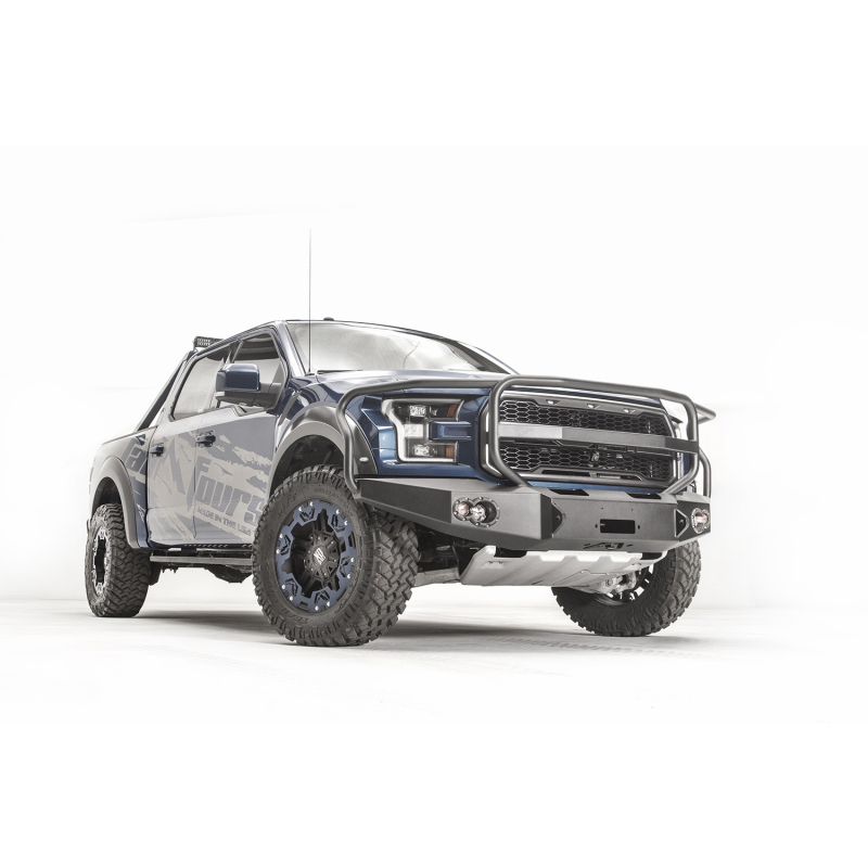 Fab Fours Premium Winch Front Bumper w/ Grille Guard Model FF17-H4350-1