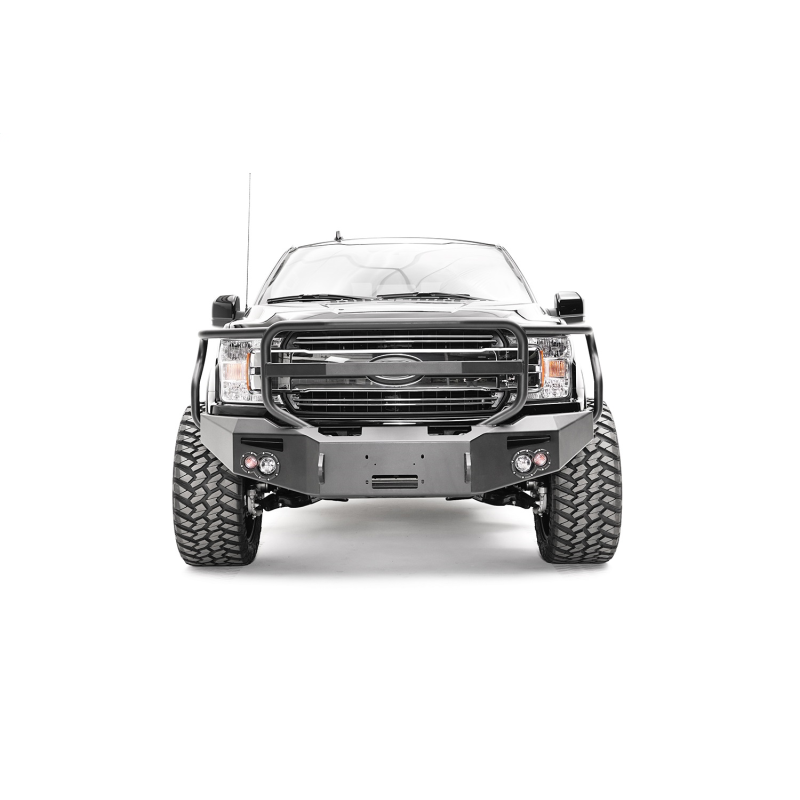 Fab Fours Premium Winch Front Bumper w/ Grille Guard Model FF18-H4550-1