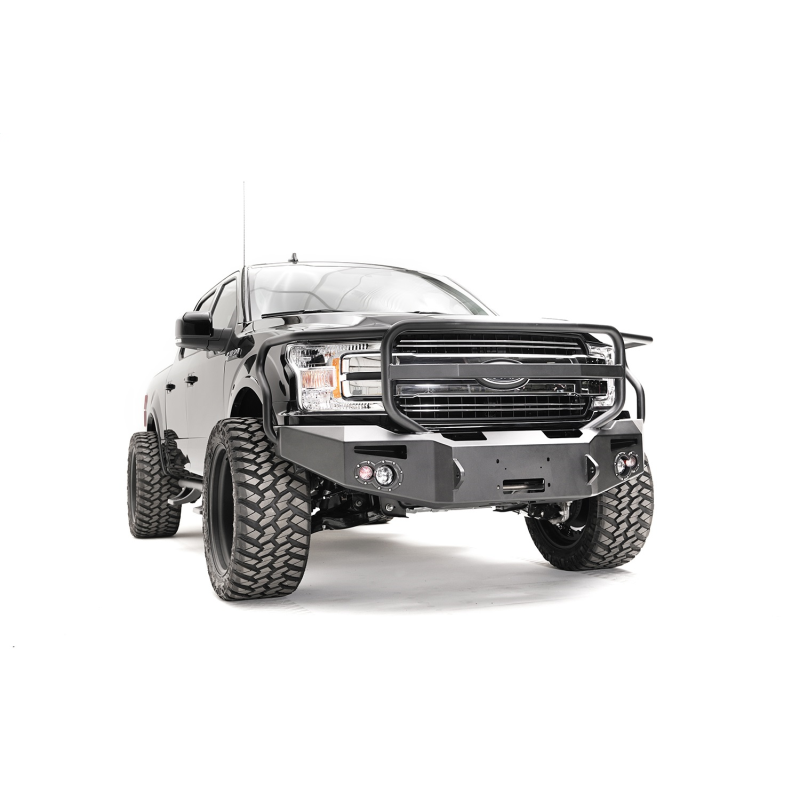 Fab Fours Premium Winch Front Bumper w/ Grille Guard Model FF18-H4550-1