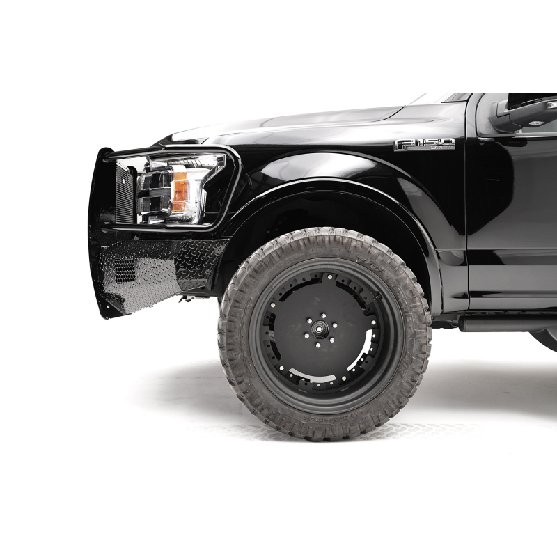 Fab Fours Black Steel Front Bumper w/ Grille Guard Model FF18-K4560-1