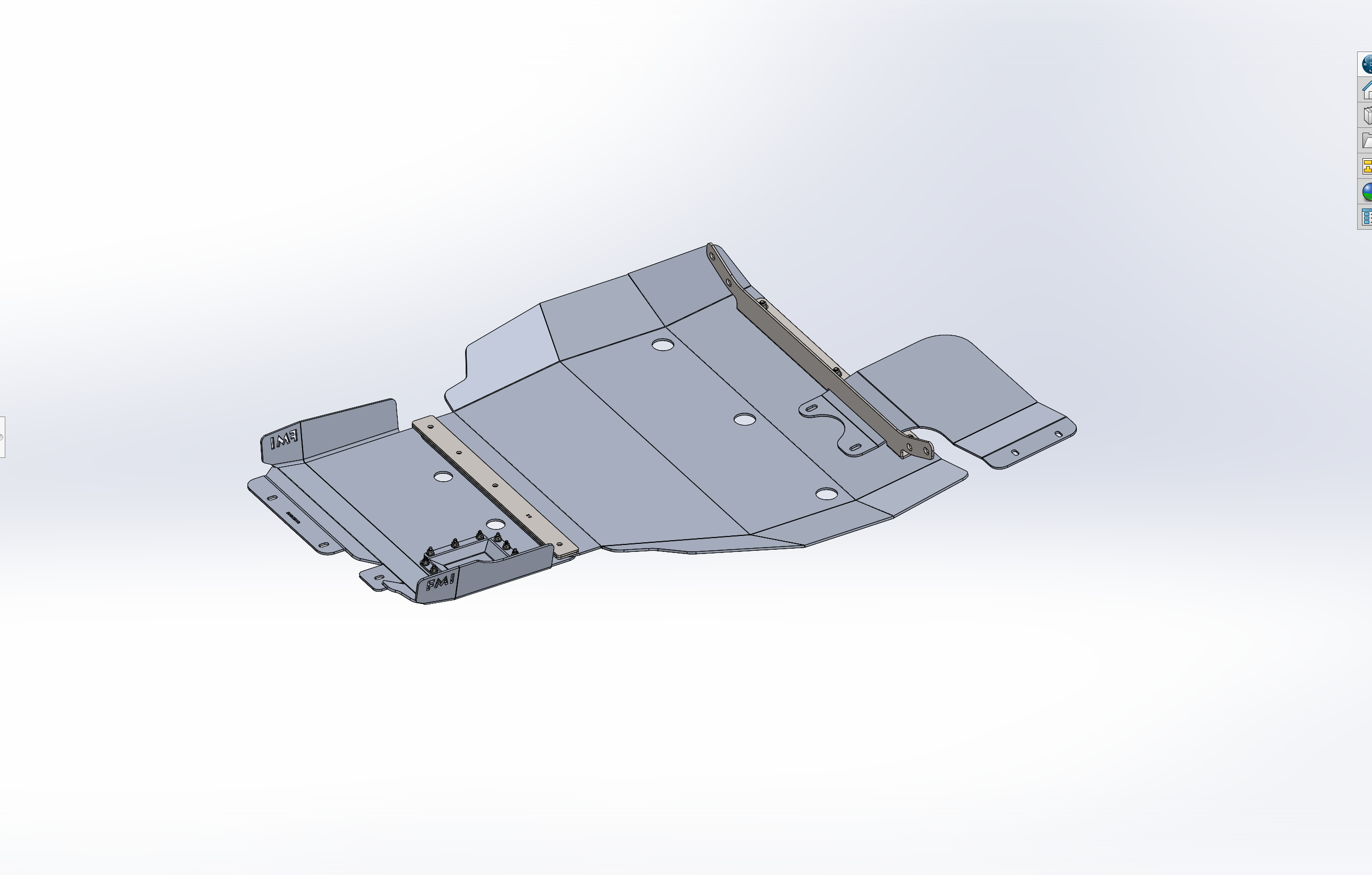 2024 and newer Ford Ranger Raptor skid plate designed for enhanced underbody protection and durability.