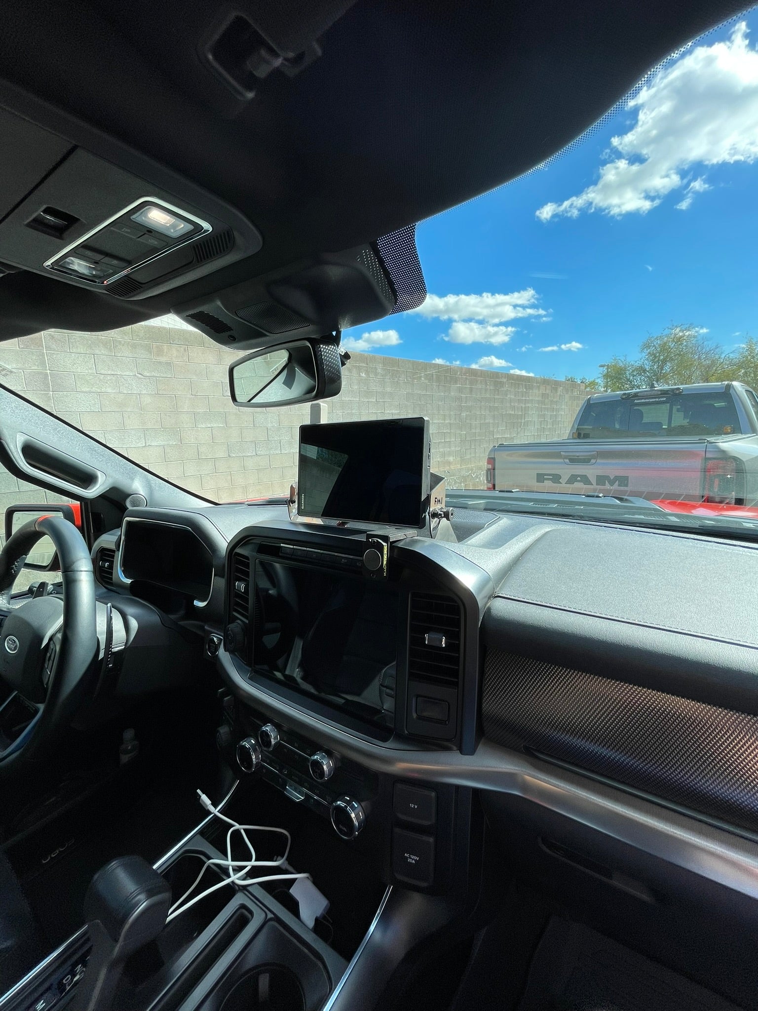 Gen 3 Raptor & 2021+ F150 - Center Dash Fold Down GPS mount - Garmin TREAD XL