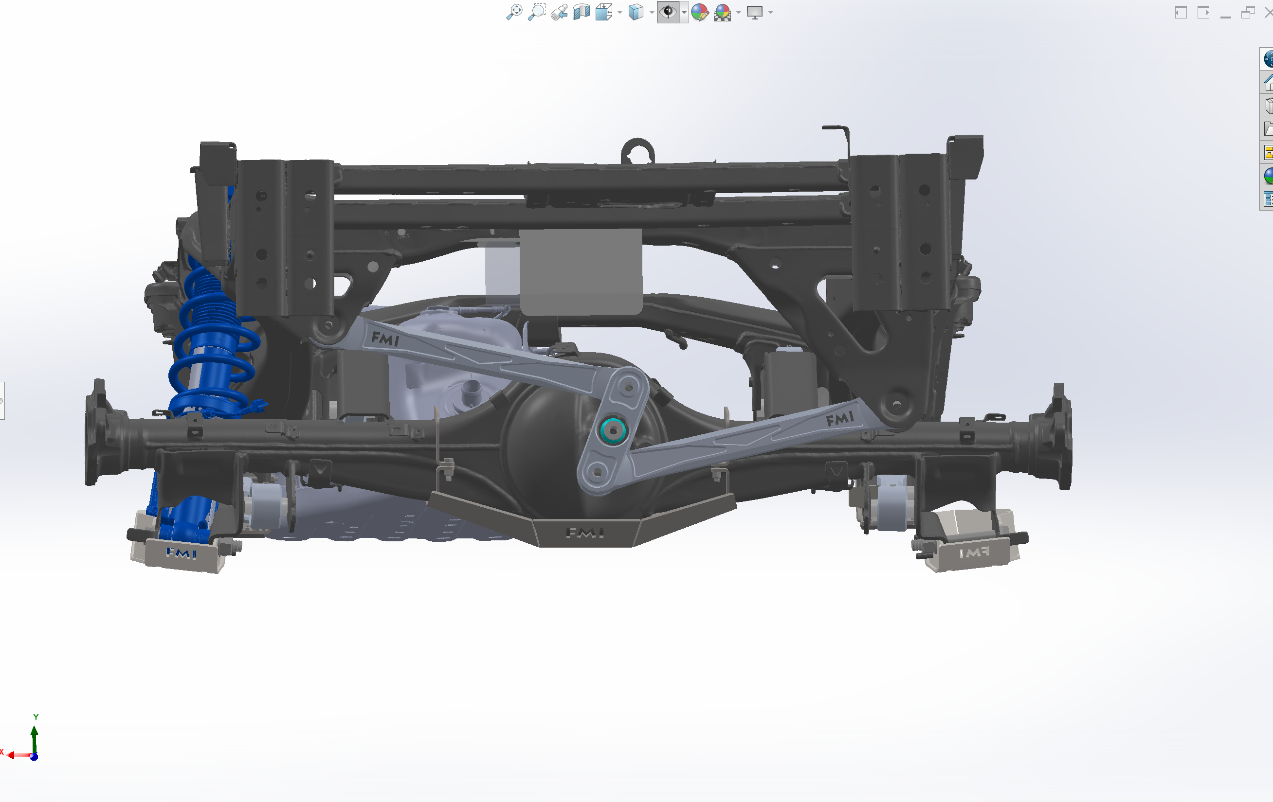 2024 Ranger Raptor billet aluminum rear Watts link kit showcasing suspension components and design for enhanced performance.
