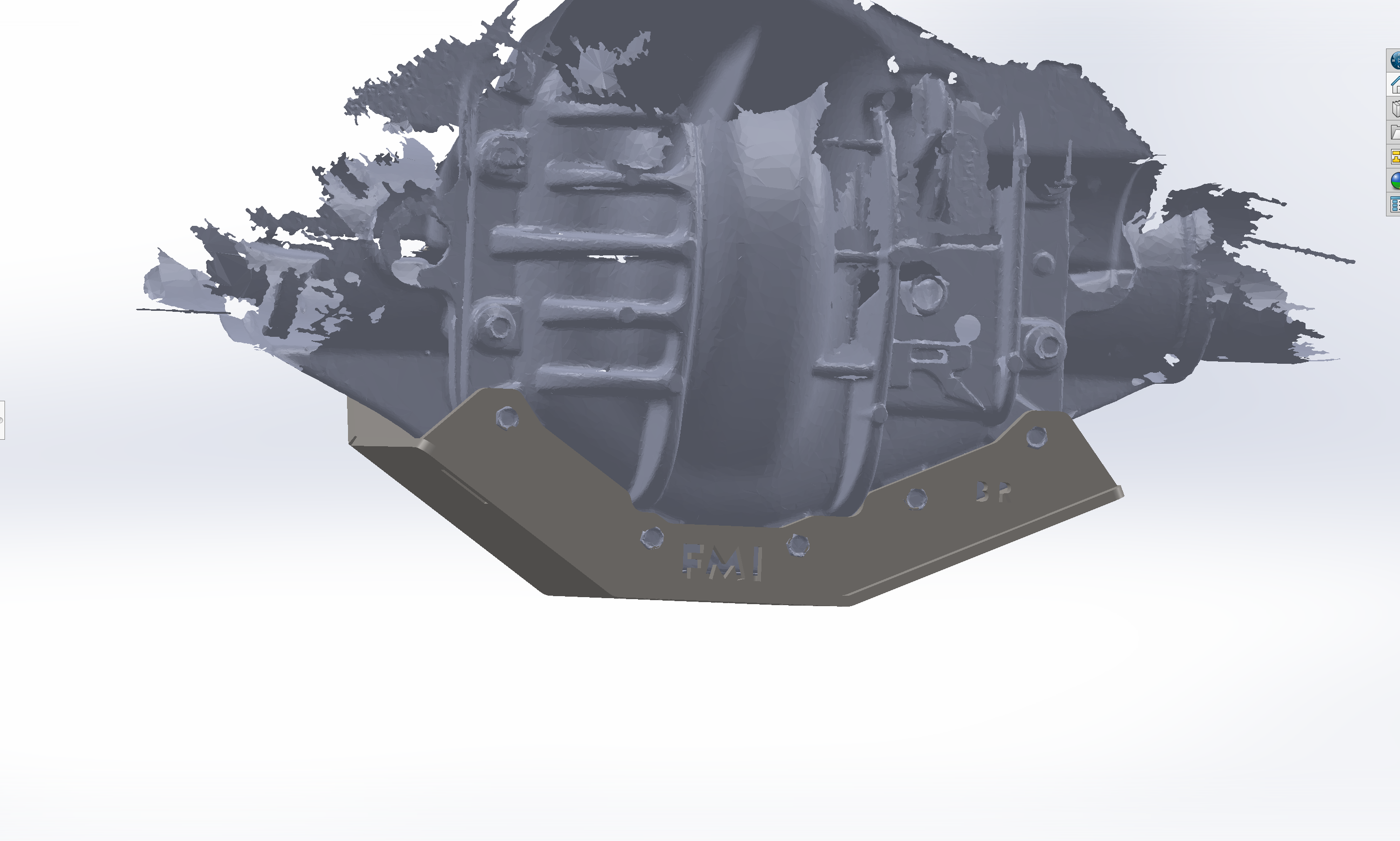 2022-UP Ford Bronco Raptor rear differential skid plate designed for offroad protection and durability.