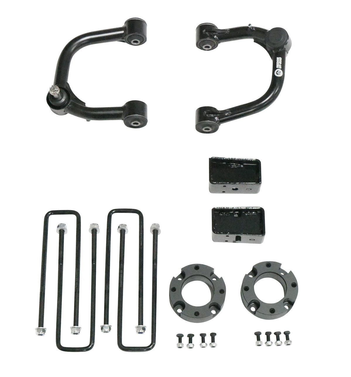 3 Inch Front Strut Spacer 3 Inch Rear Lift Blocks w/U Bolts + Lift Front Upper Control Arms 04-20 F-150 06-08 Mark LT Freedom Off-Road