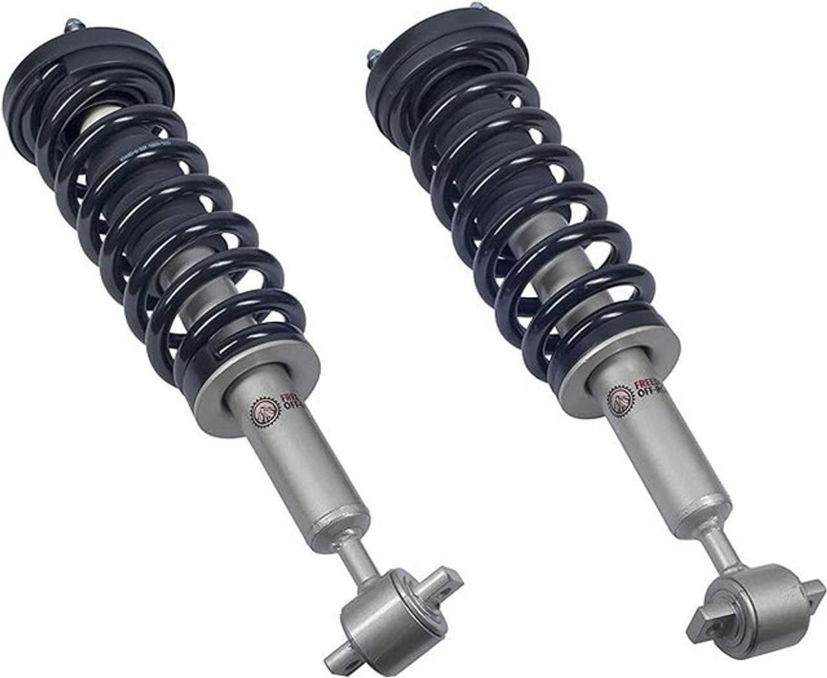 Front 3.5 Inch Lift Struts w/ Rear 3 Inch Blocks, Shocks, and Front Upper Control Arms 2021-Present Ford F-150 Freedom Off-Road