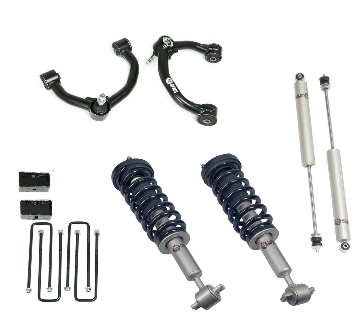 3 Inch Lift Kit Front Struts w/ Rear Blocks, Shocks, and Control Arms Freedom Off-Road