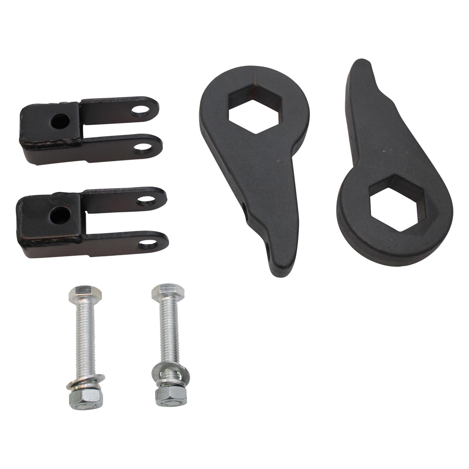 1-3 inch leveling kit torsion keys with shock extenders for 2000-2006 Chevrolet and GMC trucks and SUVs.