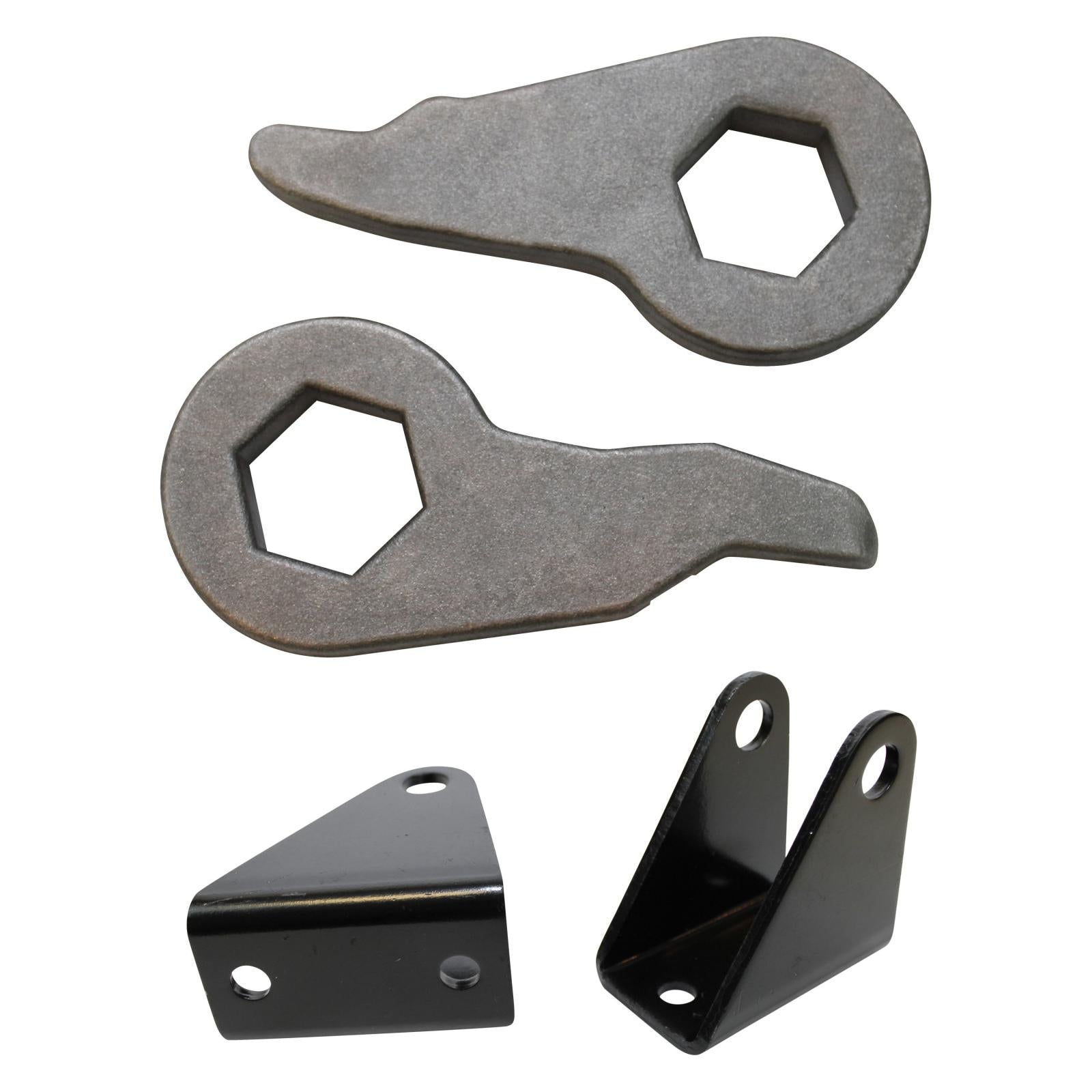 Torsion keys and shock extenders for 00-06 Silverado/Sierra 1500 and 00-10 Silverado/Sierra 2500 for enhanced off-road performance.