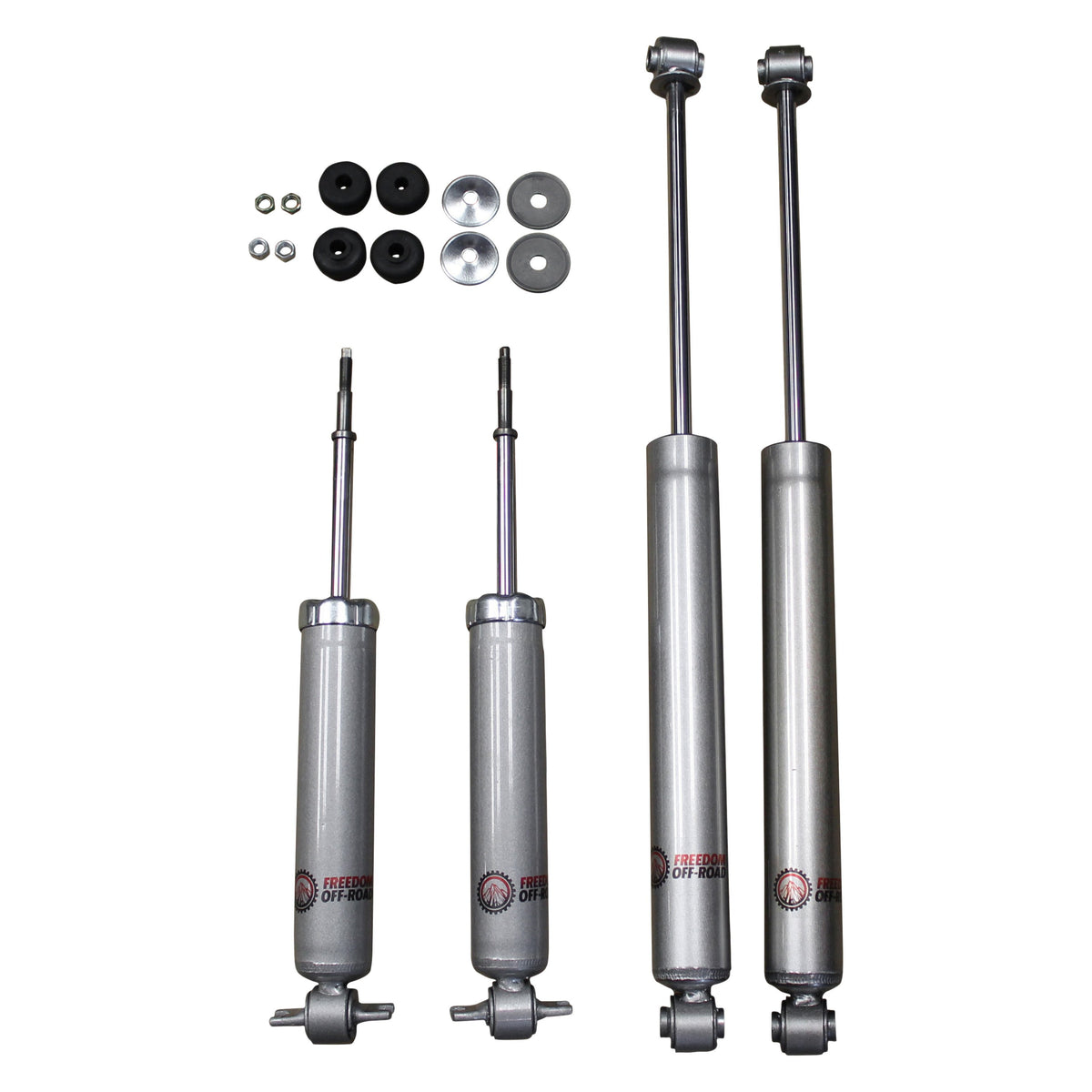 3 Inch Lift Spindles 2 Inch Rear Lift Blocks w/ U Bolts + Shocks 99-06 Silverado/Sierra 1500 RWD Freedom Off-Road