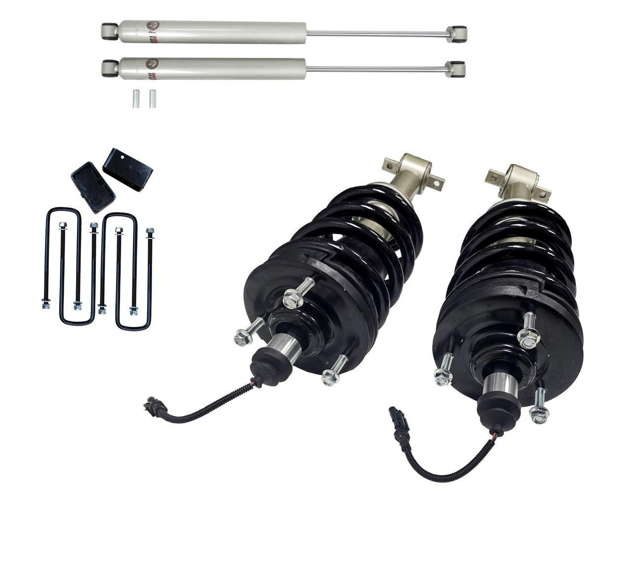 3 Inch Lift Mag Ride Delete Loaded Struts with Rear 3 Inch Blocks and Shocks Freedom Off-Road