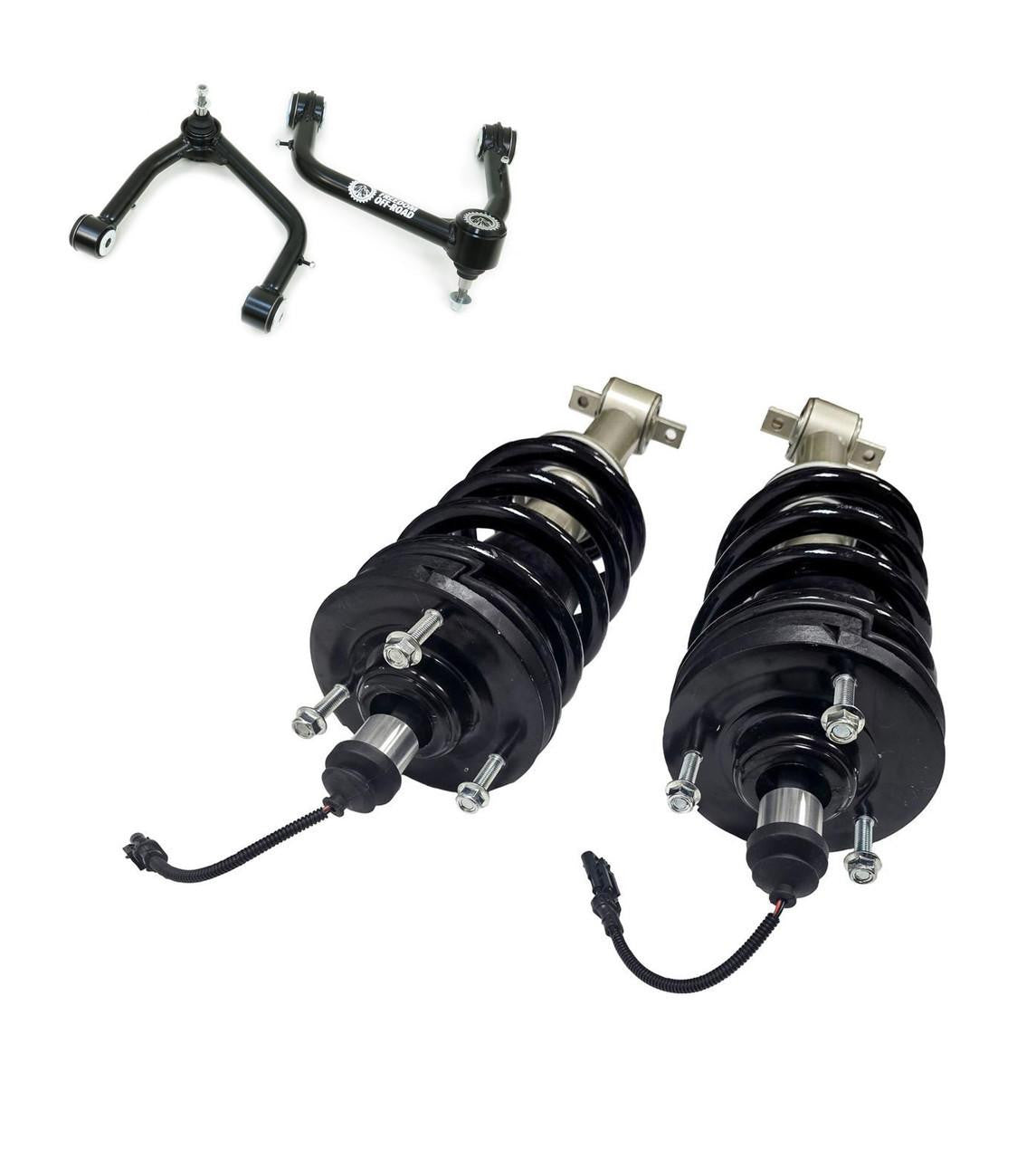 3 Inch Lift Mag Ride Delete Loaded Struts with Front Upper Control Arms Freedom Off-Road