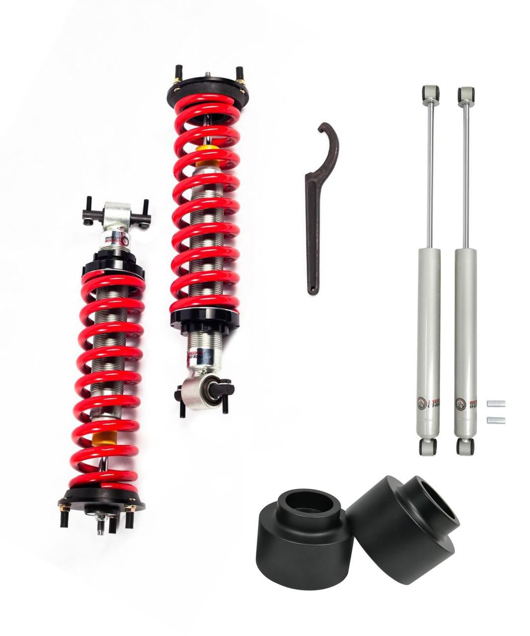 1-4 Inch Adjustable Coilovers w/ Rear 2 Inch Spring Spacers and Shocks Freedom Off-Road