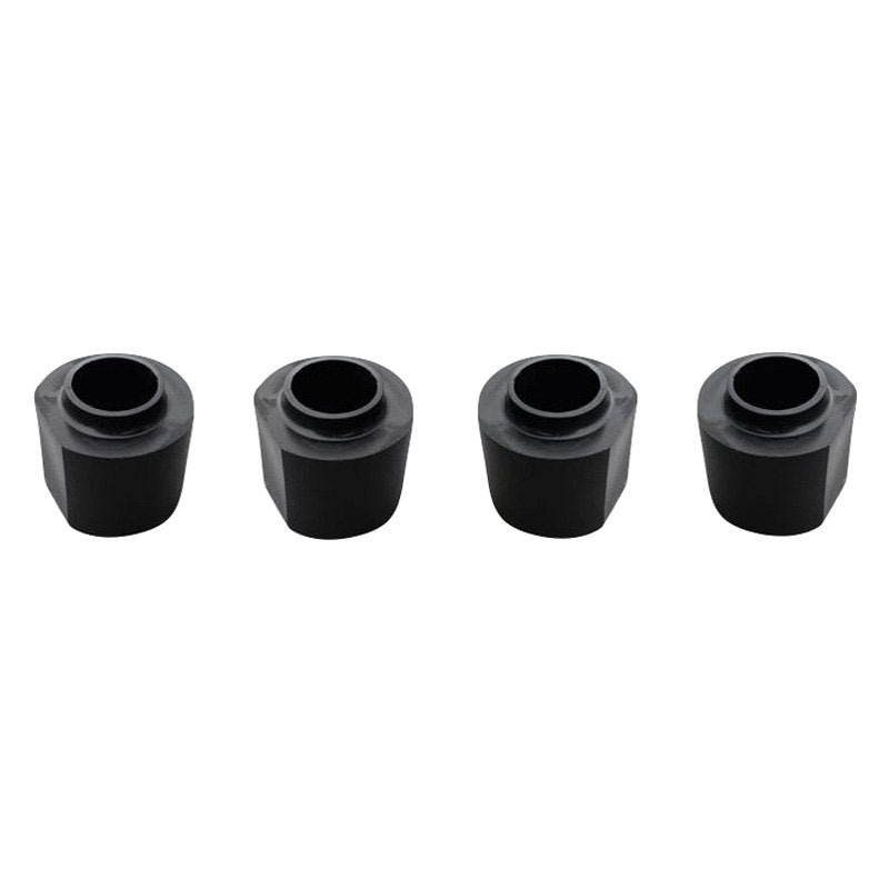 Set of four 2-inch coil spring lift spacers for 84-01 Cherokee, 93-98 Grand Cherokee, and 97-06 Wrangler models.