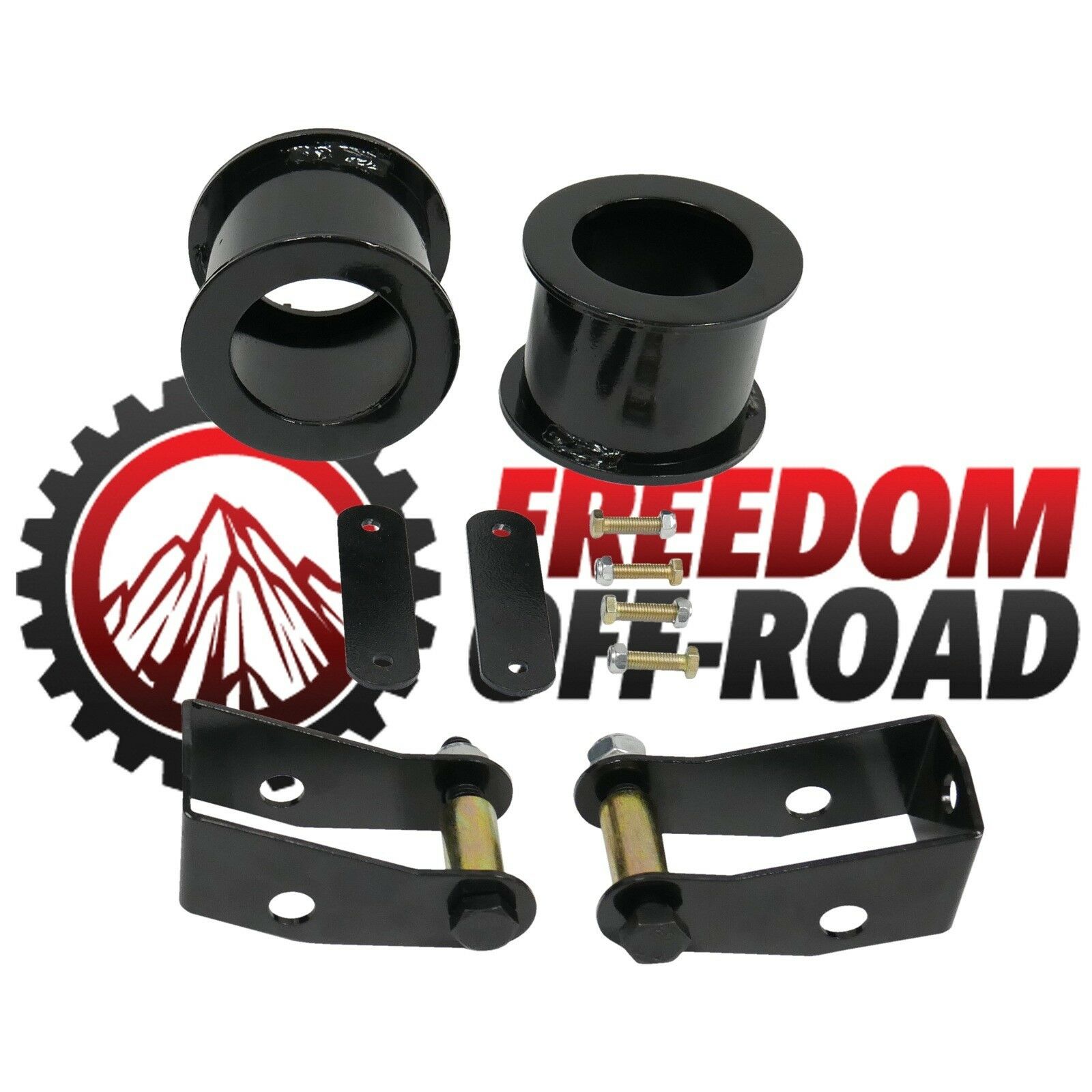 3" Front Coil Spring Spacers with Shock Extenders and Brake Line Brackets #FO-J303F30