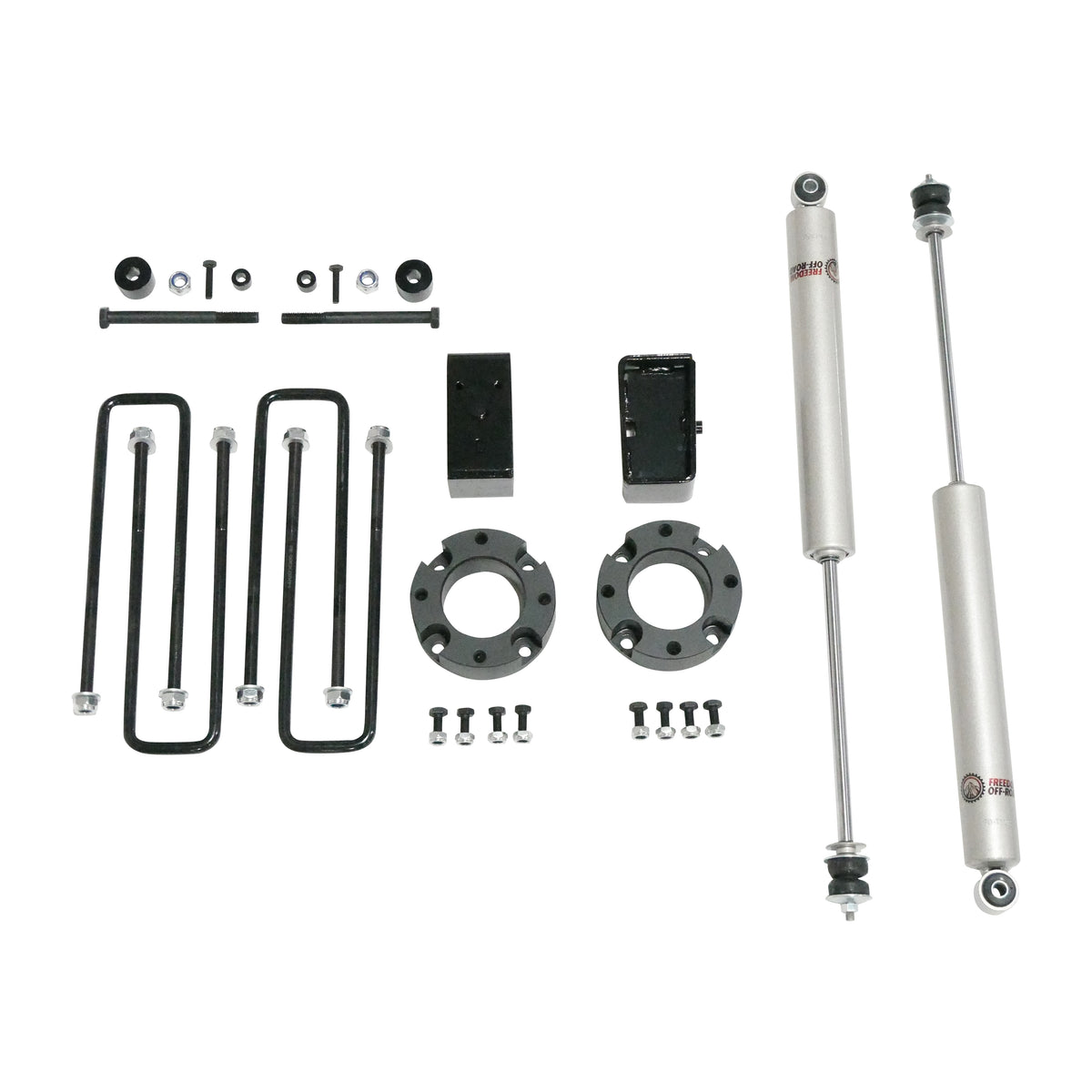 3 Inch Lift Kit Front Spacers w/ Rear Blocks, Shocks, and Differential Drop 05-23 Toyota Tacoma Freedom Off-Road