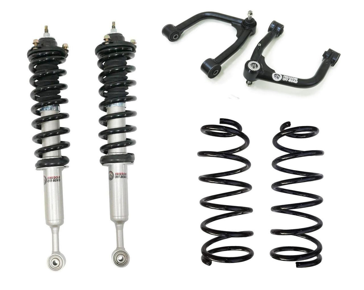 Front 2 Inch Lift Struts w/ Rear 2 Inch Lift Springs and Front Upper Control Arms 08-22 Toyota Sequoia Freedom Off-Road