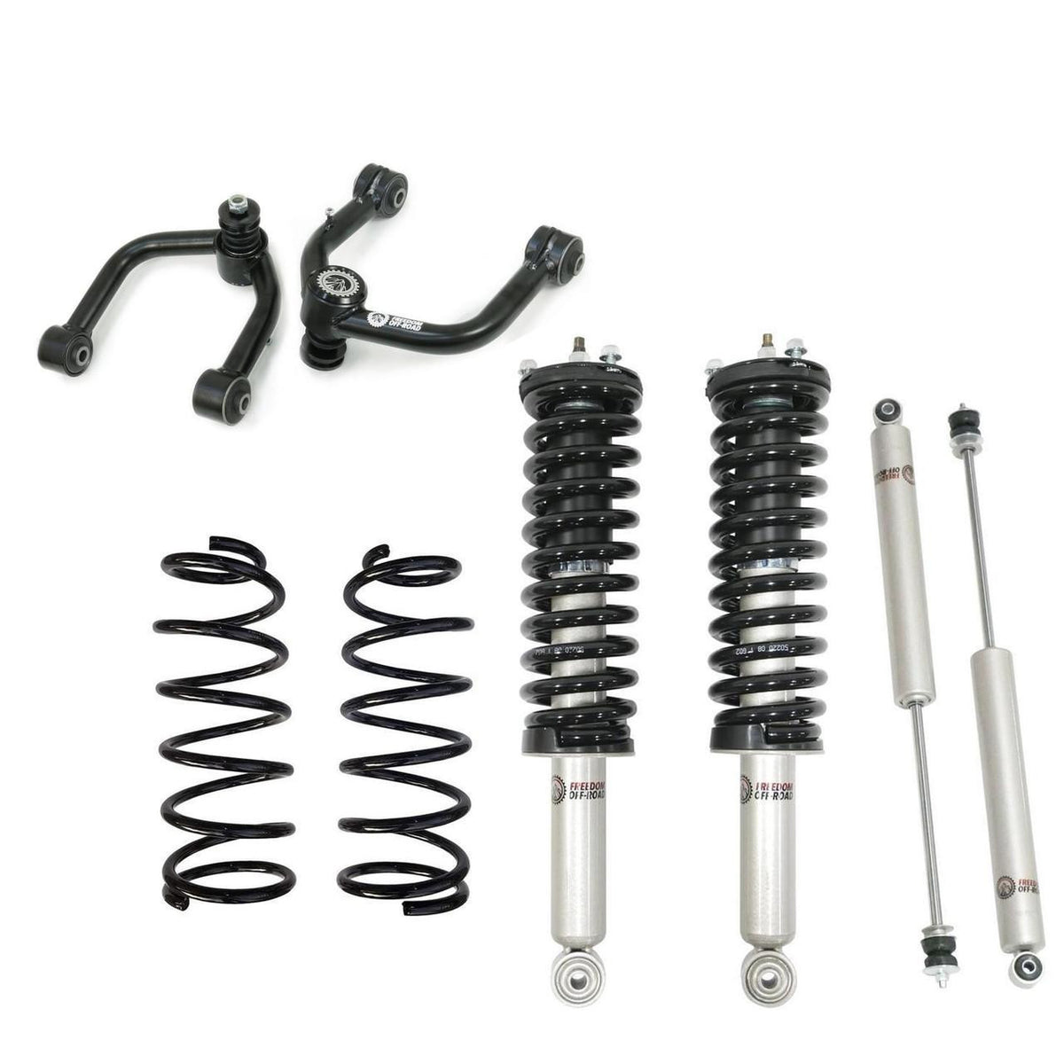 3 Inch Front Struts w/2 Inch Rear Lift Springs, Shocks, and Control Arms Freedom Off-Road