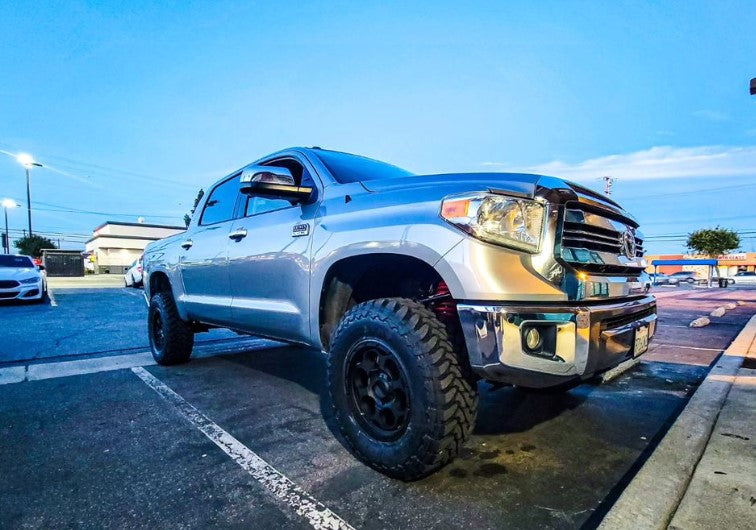 1-4 Inch Adjustable Coilovers 3 Inch Rear Lift Block and U-bolts Rear Shocks 07-21 Toyota Tundra Freedom Off-Road