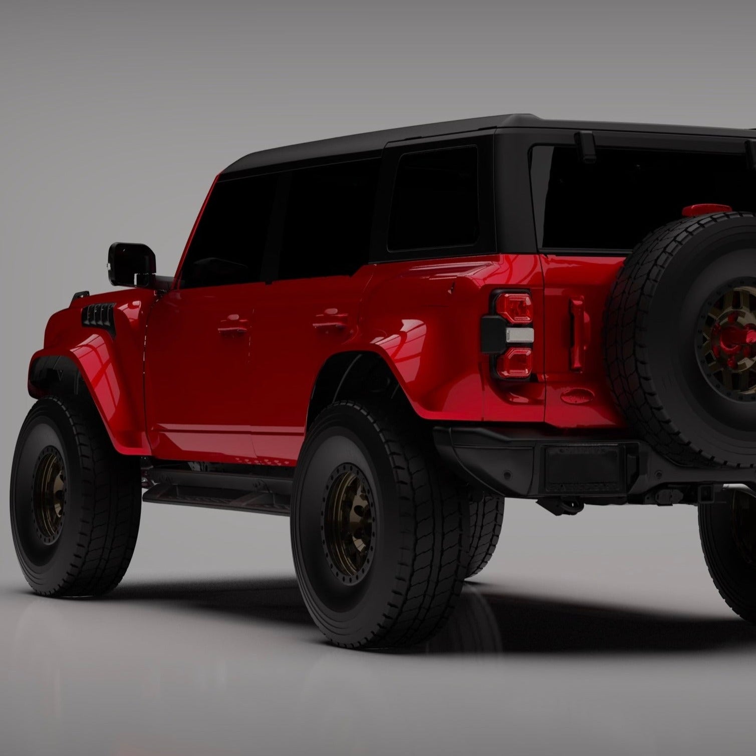 2022-2025 Ford Bronco Raptor fenders showcasing a rugged design for enhanced off-road performance and style.