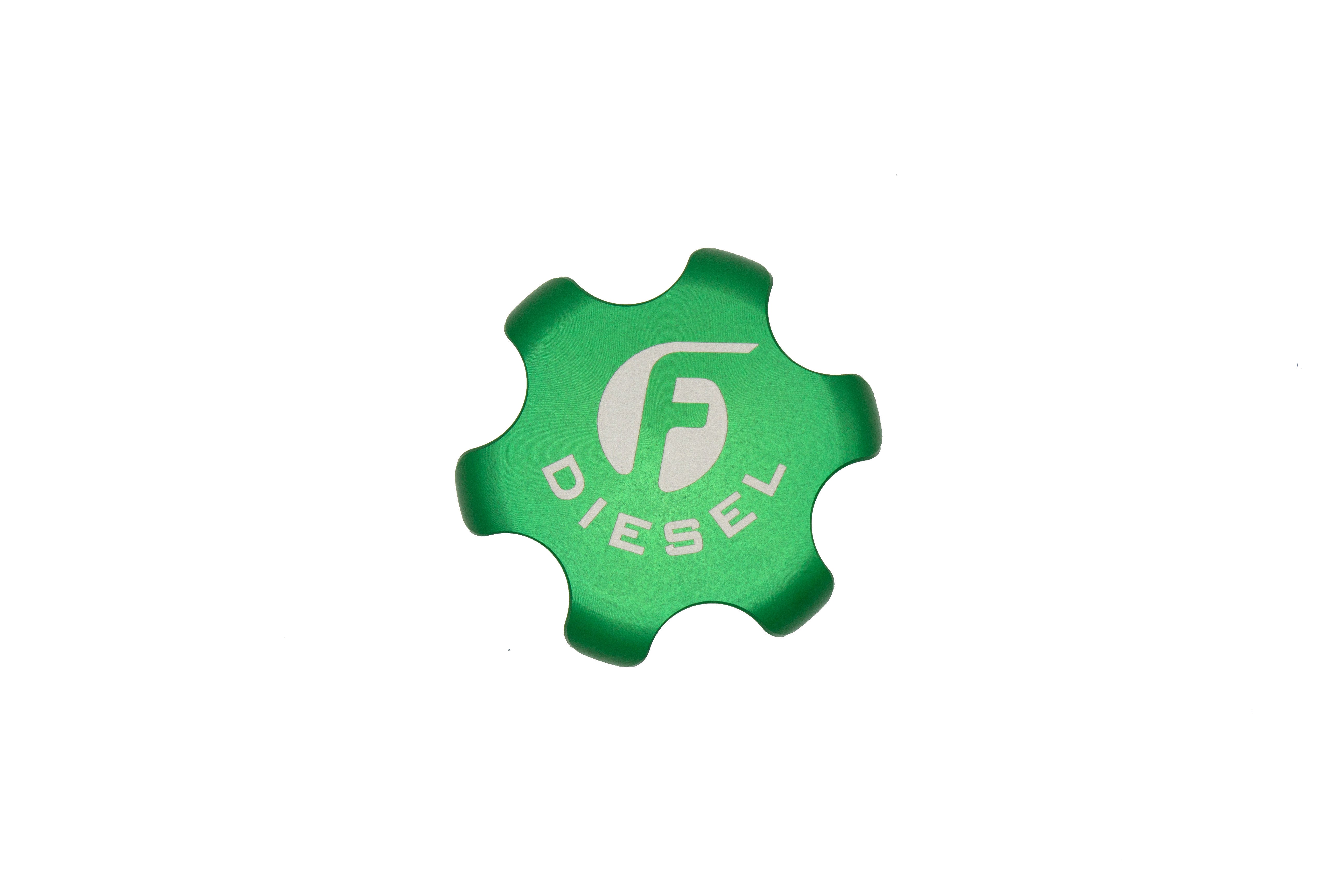 Green Anodized Billet Fuel Cap For 2013-2018 Cummins Fleece Performance