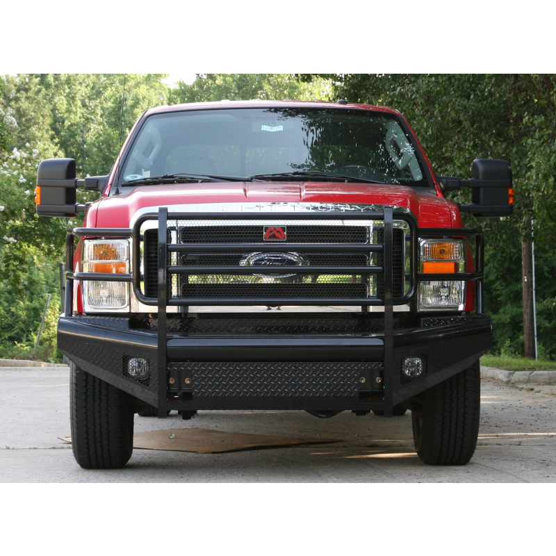 Fab Fours Black Steel Front Ranch Bumper w/ Grille Guard Model FS08-S1960-1