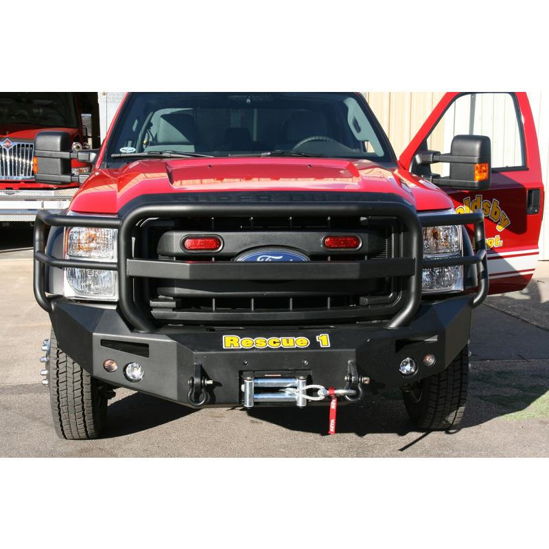 Fab Fours Premium Heavy Duty Winch Front Bumper w/ Grille Guard Model FS11-A2650-1