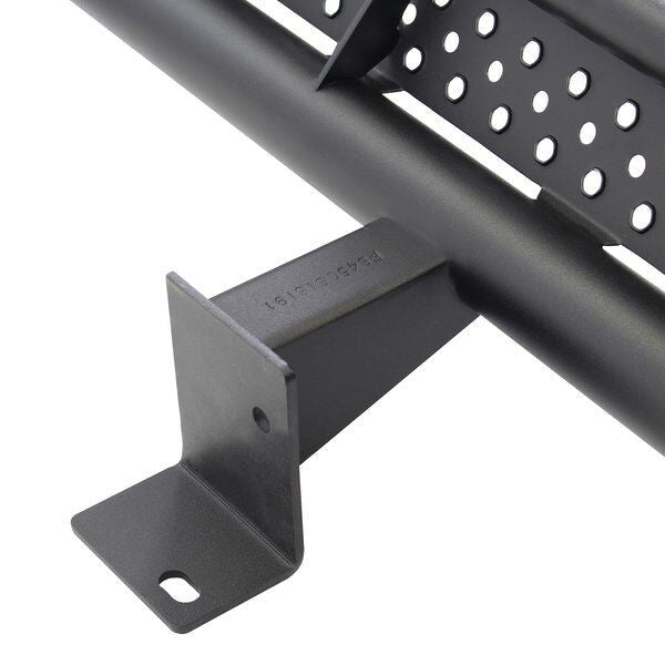Frame Mounted Steel Rock Sliders Textured Black 07-18 Jeep Wrangler JK 4 Door Go Rhino