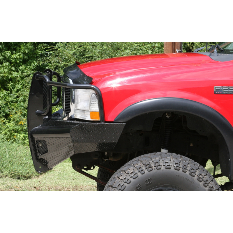 Fab Fours Black Steel Front Ranch Bumper w/ Grille Guard Model FS99-S1660-1