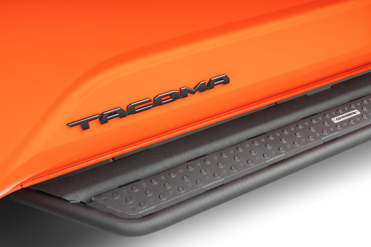 Dominator Xtreme D6 Side Steps with Frame Mounting Bracket Kit Double Cab Only Textured Black 2024-2026 Toyota Tacoma Go Rhino