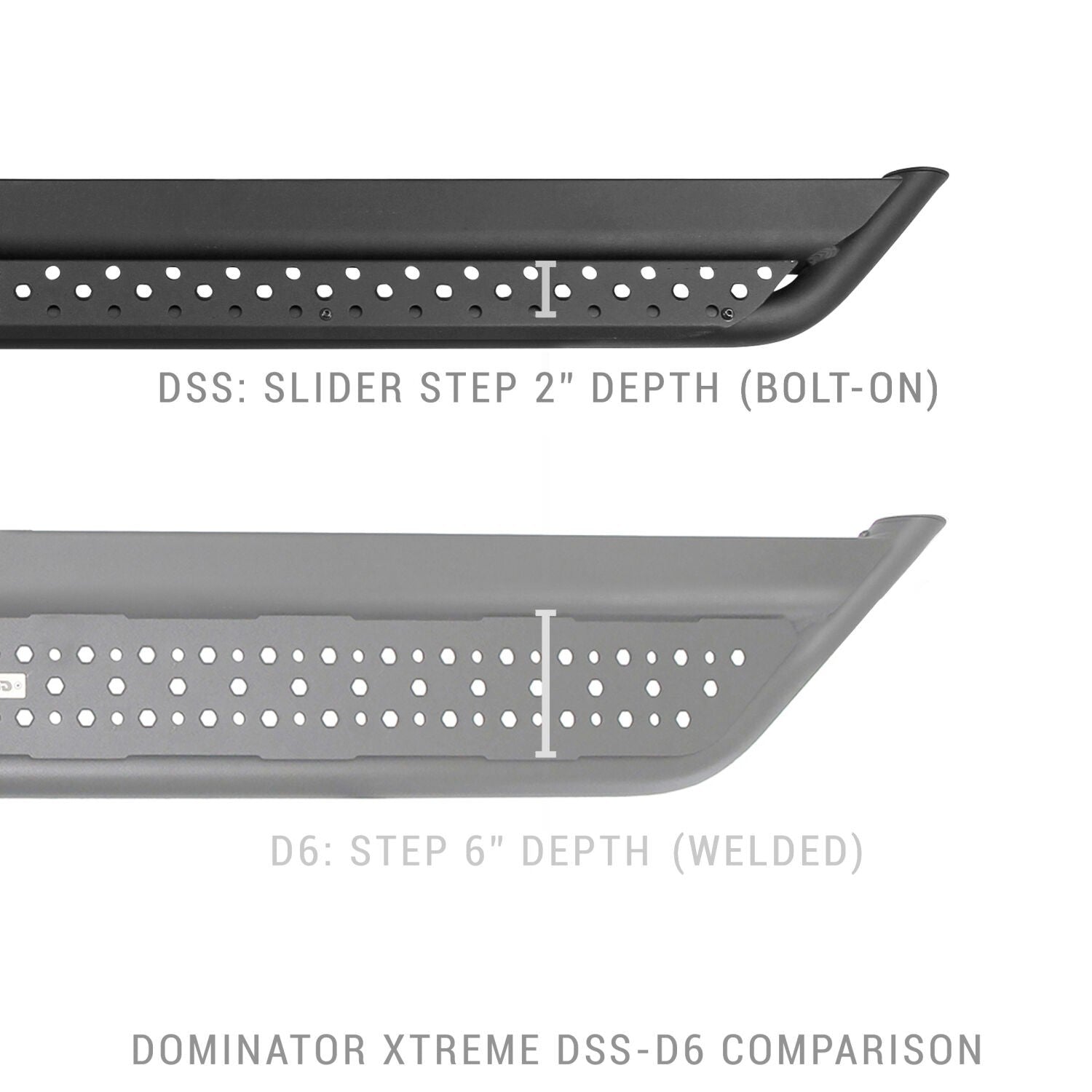 Dominator Xtreme DSS Side Steps with Frame Mounting Bracket Kit Double Cab Textured Black 2024-2026 Toyota Tacoma Go Rhino