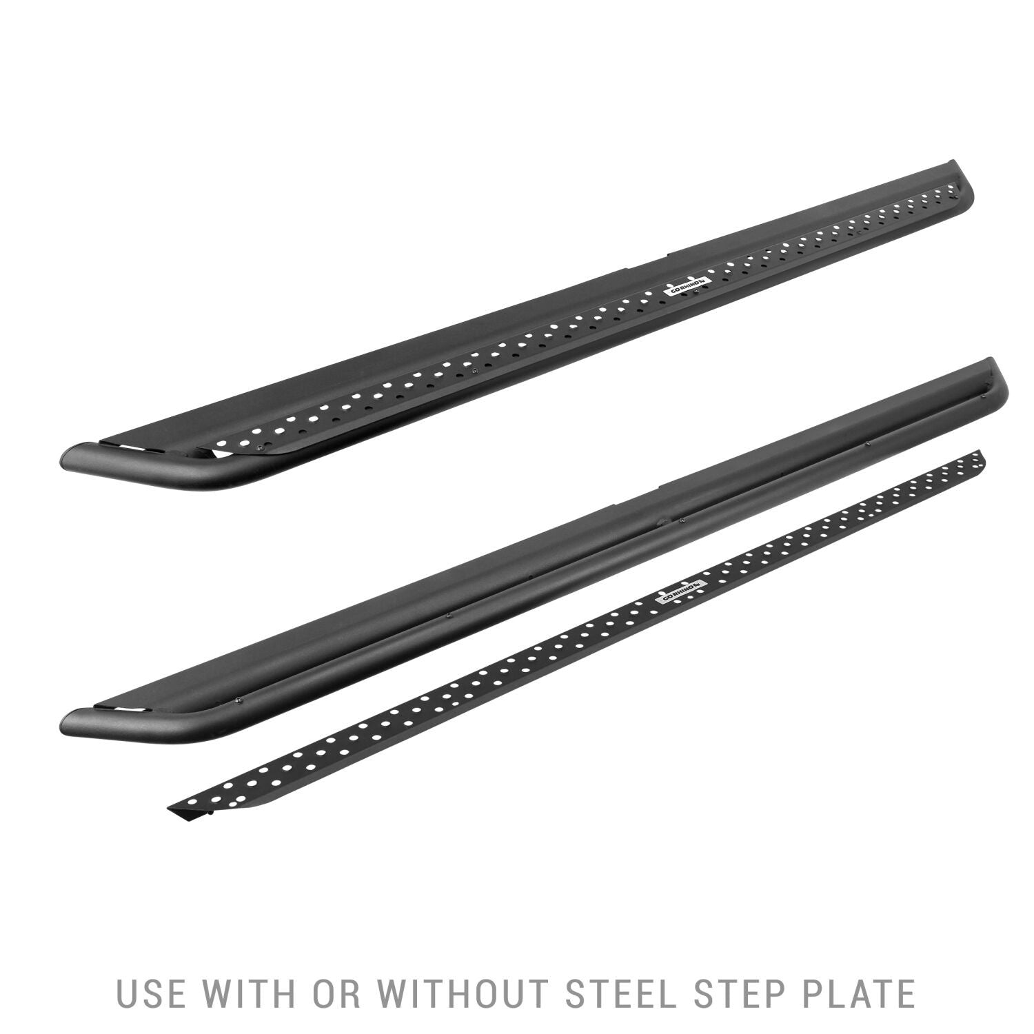 Dominator Xtreme DSS Side Steps with Frame Mounting Bracket Kit Double Cab Textured Black 2024-2026 Toyota Tacoma Go Rhino
