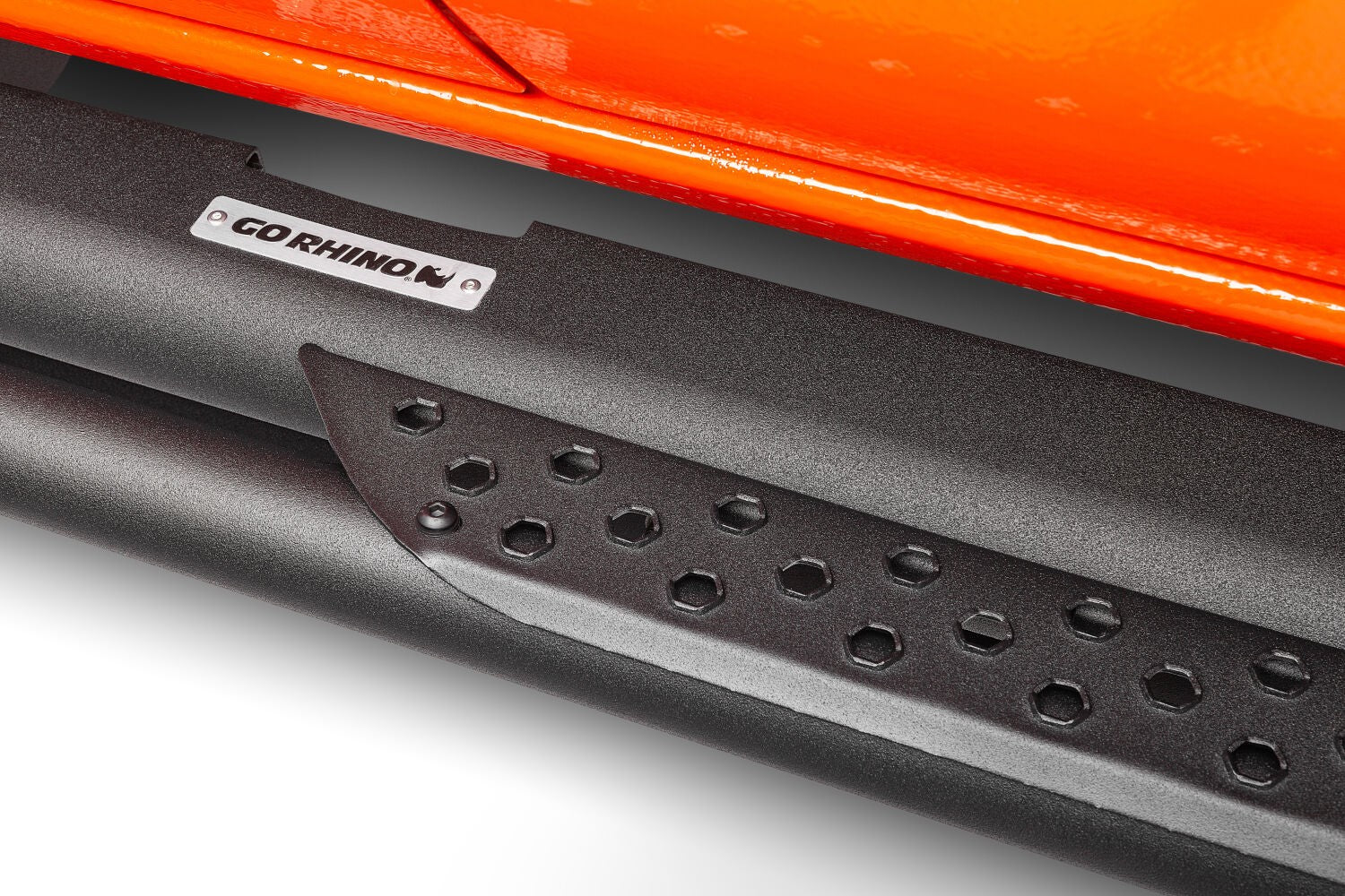 Dominator Xtreme DT Side Steps with Frame Mounting Bracket Kit Double Cab only Textured Black 2024-2026 Toyota Tacoma Go Rhino