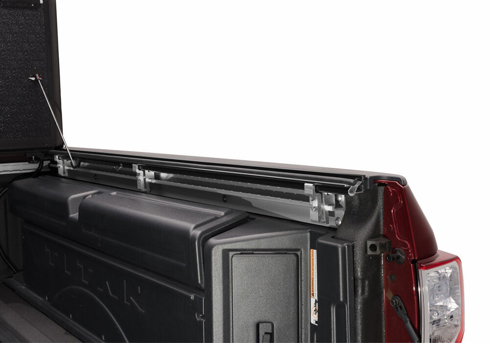 Tonneau Cover Flex 2004-2015 Nissan Titan 5 Foot 7 Inch Bed Crew Cab With Utili-Track System Black Textured UnderCover