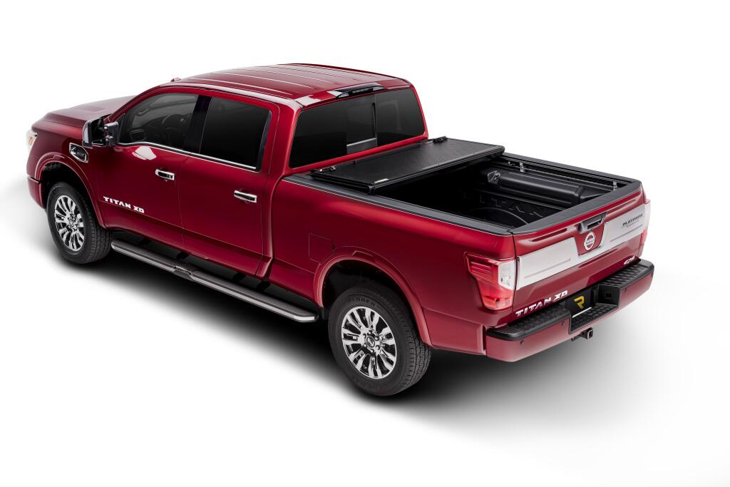 Tonneau Cover Flex 2004-2015 Nissan Titan 5 Foot 7 Inch Bed Crew Cab With Utili-Track System Black Textured UnderCover