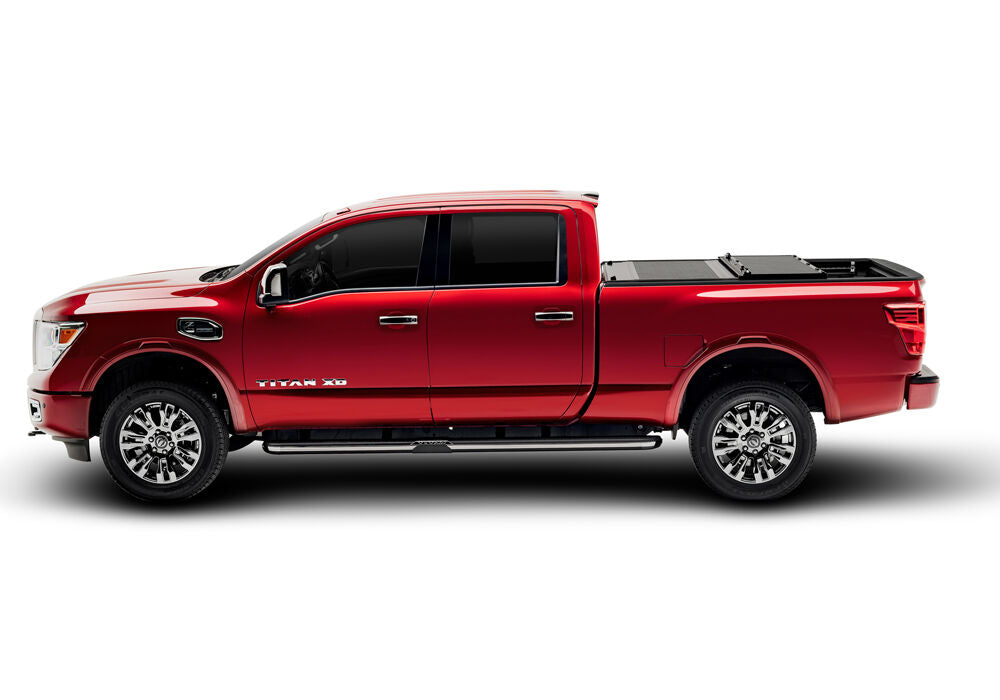 Tonneau Cover Flex 2004-2015 Nissan Titan 6 Foot 7 Inch Bed Ext Cab With Utili-Track System Black Textured UnderCover