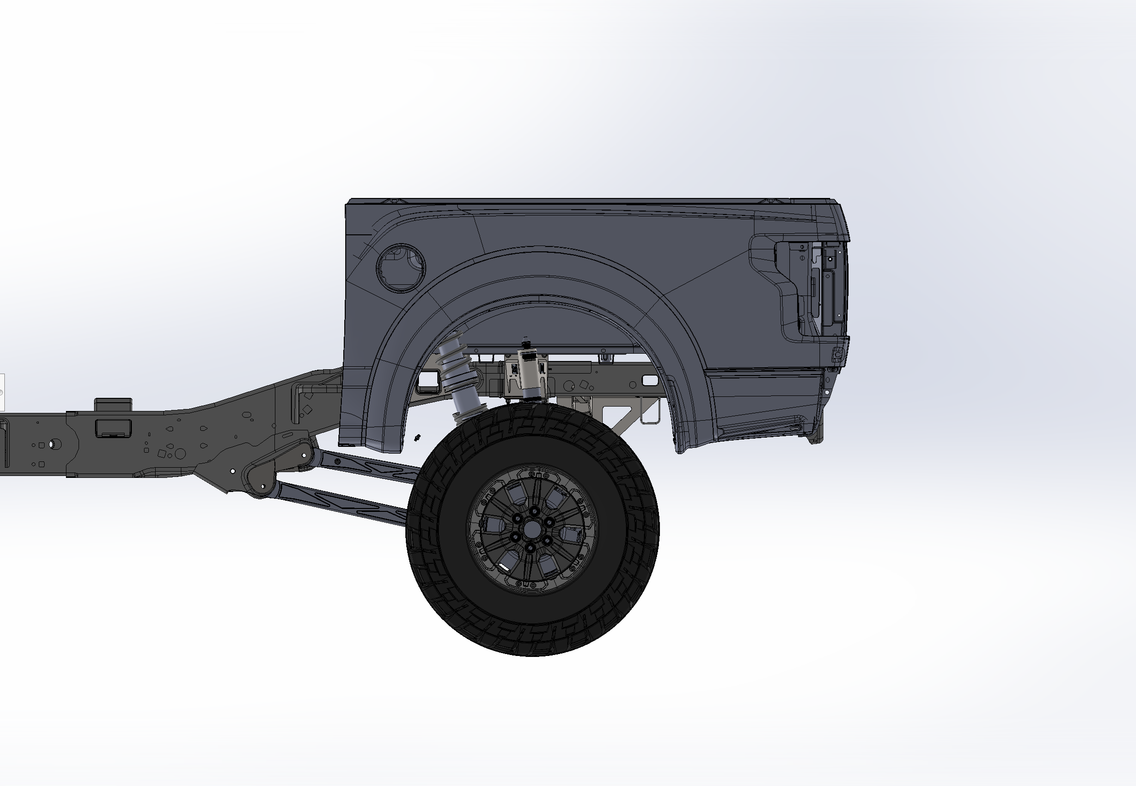 2017-2020 Raptor long travel 5-link rear suspension coil over conversion kit for F150 and Gen 2 Raptors, showcasing detailed design.