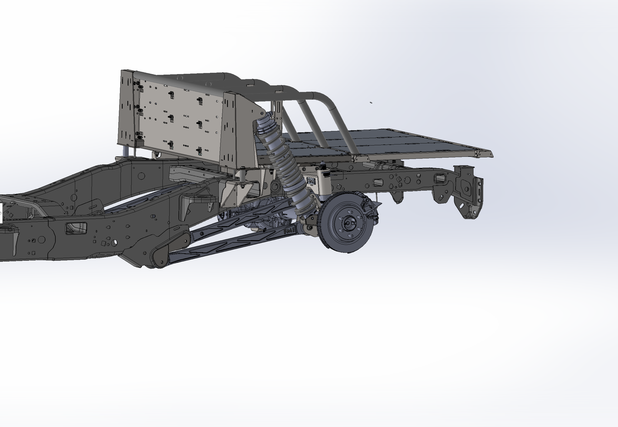 Long travel 5-link rear suspension coil over conversion kit for 2017-2020 Raptor and F150, showcasing enhanced off-road performance.