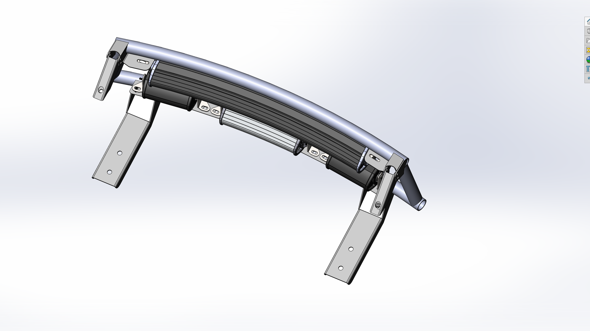 Front bumper light bar mount kit for 2017-2020 Ford Raptor, designed for race trucks, featuring durable metal construction.
