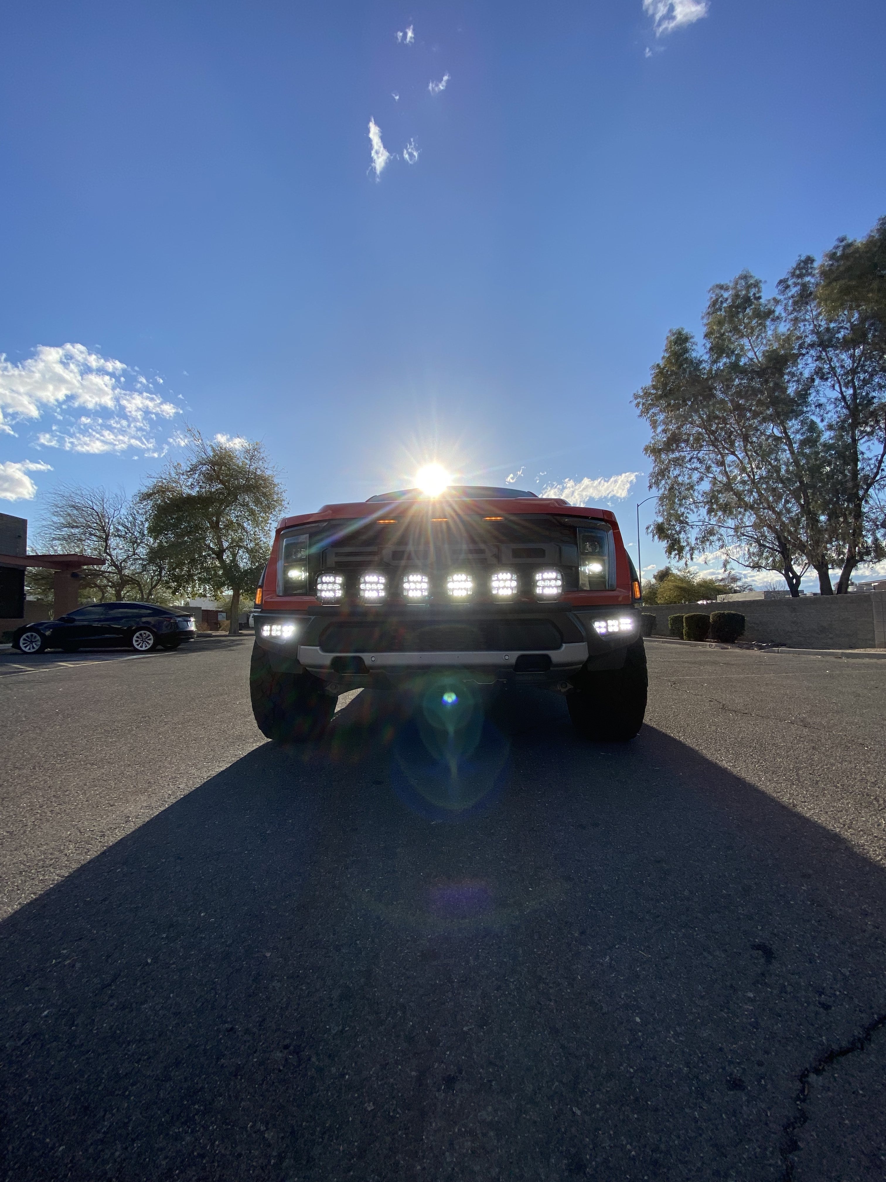2024 Raptor Front Light Mount Kit for modular bumpers, showcasing versatile light installation options.