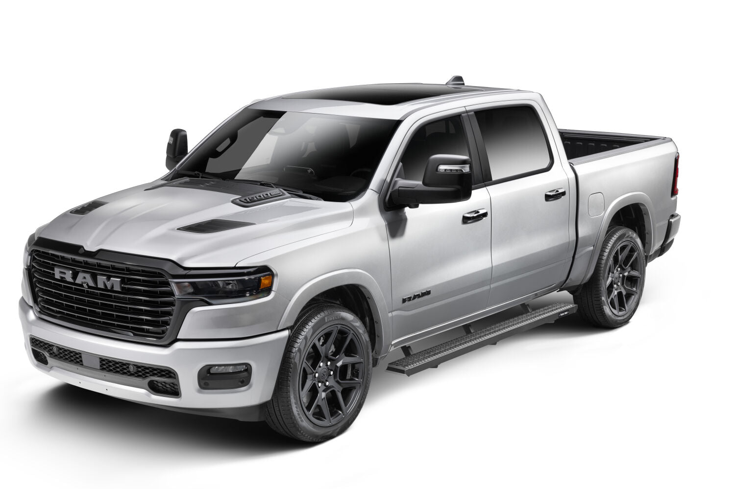 Growler Step System Cab Length (1 Step per Side) 7 Inch Board 2019-2025 (New Body Style) Ram 1500 Crew Cab Textured Black NFab
