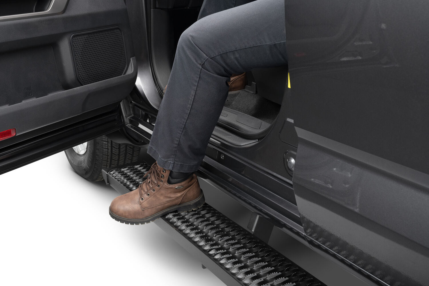 Growler Step System Cab Length (1 Step per Side) 7 Inch Board 2007-2021 Toyota Tundra CrewMax Textured Black NFab