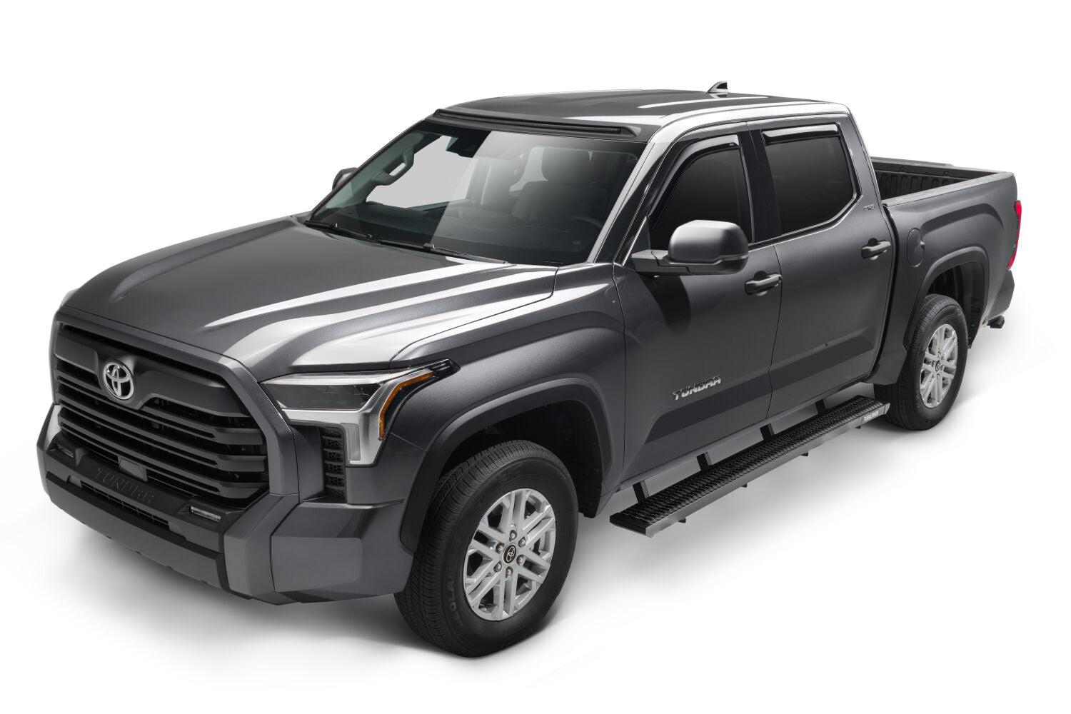 Growler Step System Cab Length (1 Step per Side) 7 Inch Board 2022-2025 Toyota Tundra CrewMax Textured Black NFab