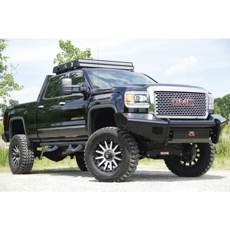 Fab Fours Black Steel Front Ranch Bumper Model GM08-S2161-1