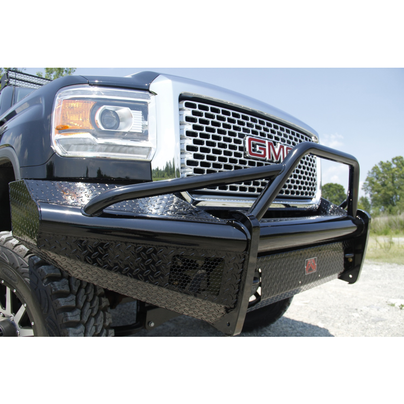 Fab Fours Black Steel Front Ranch Bumper w/ Pre Runner Guard Model GM11-S2862-1