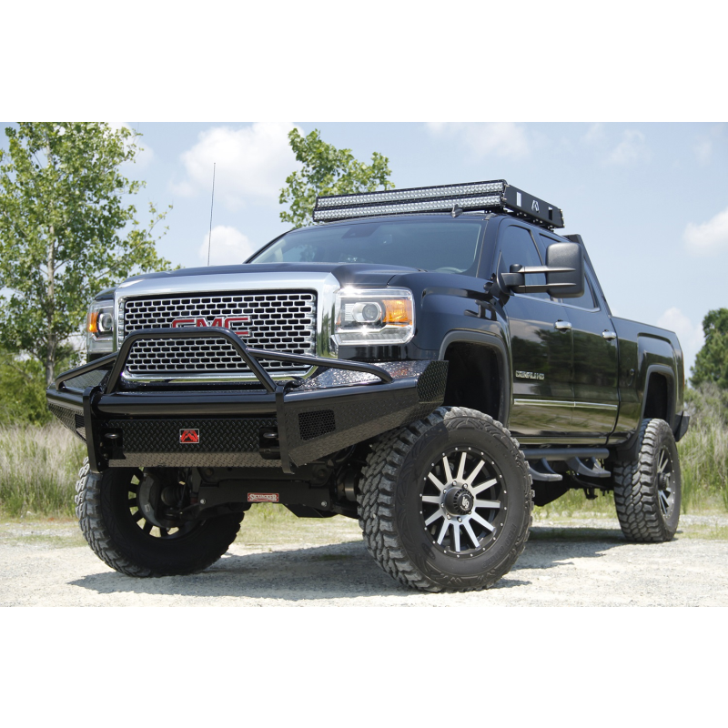 Fab Fours Black Steel Front Ranch Bumper w/ Pre Runner Guard Model GM11-S2862-1