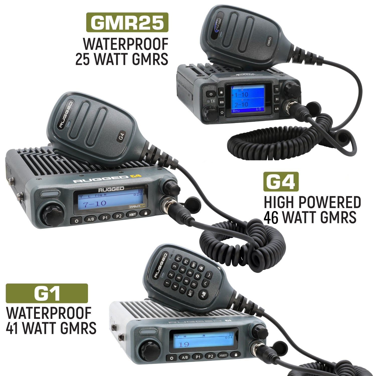 Ford Ranger Two-Way GMRS Mobile Radio Kit - 25 Watt - GMR25 Waterproof