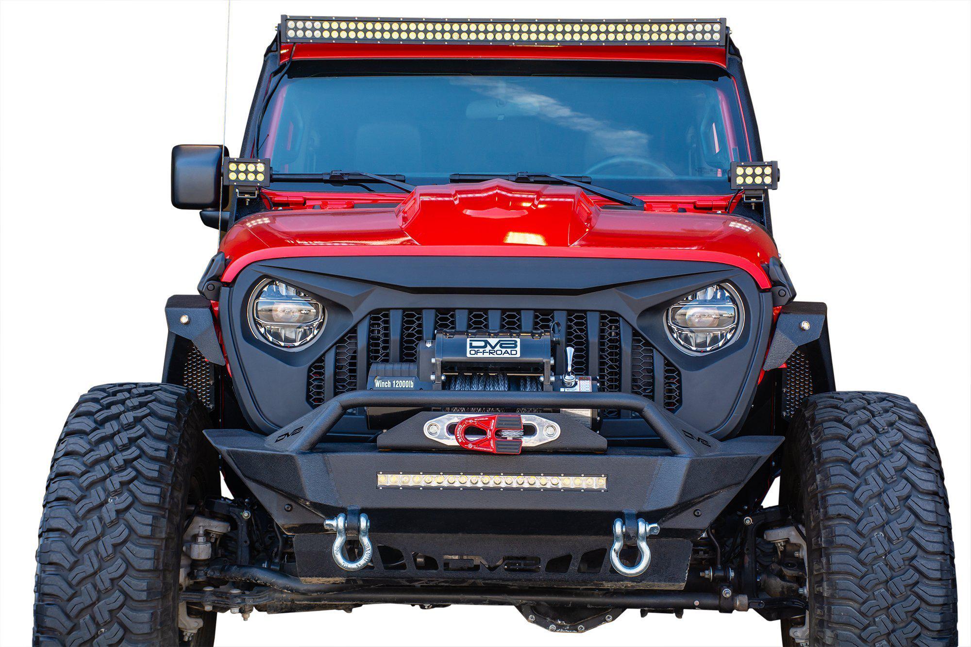 2018 2025 Jeep Gladiator JT Replacement Grille Black DV8 Offroad