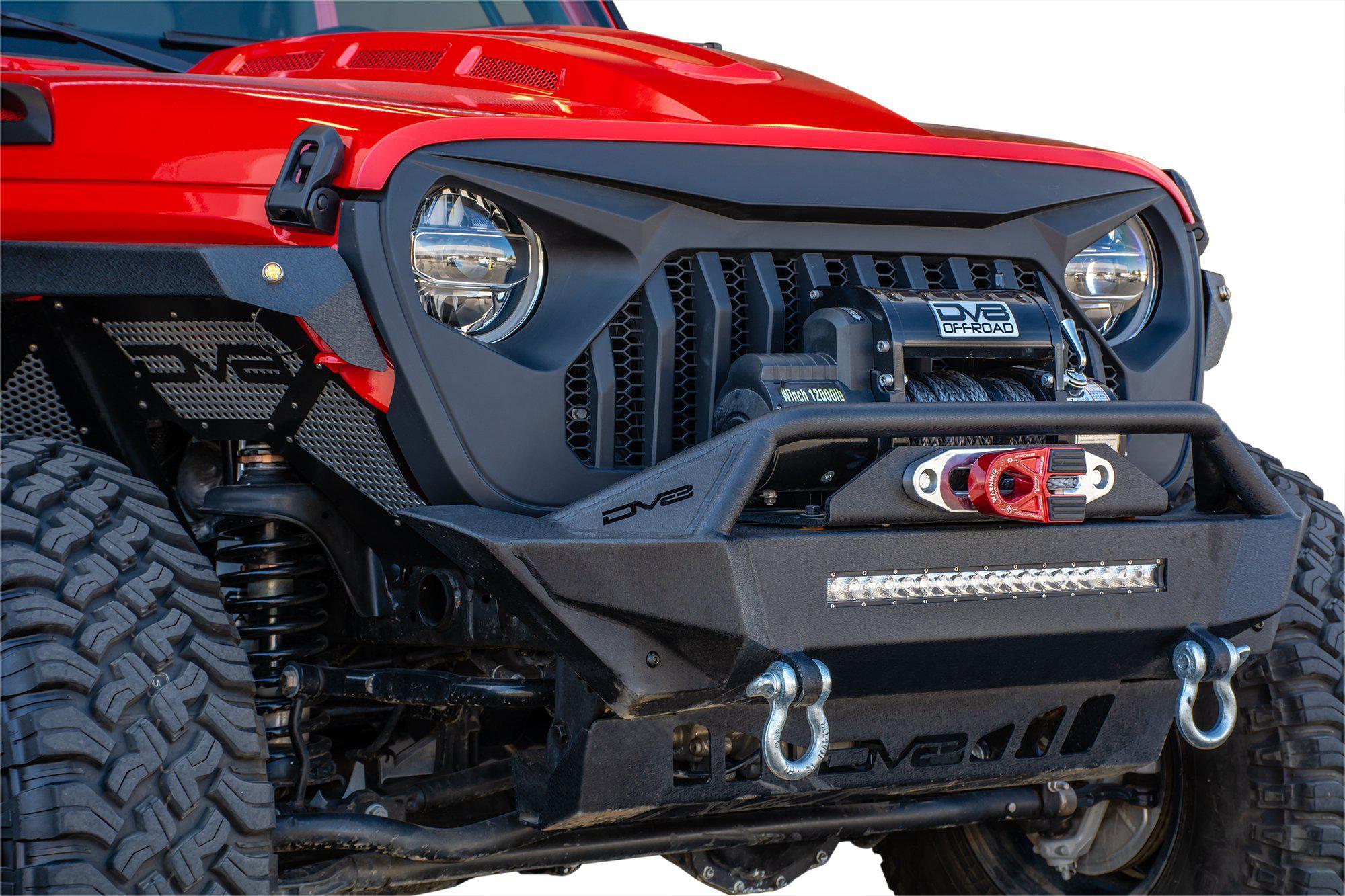 2018 2025 Jeep Gladiator JT Replacement Grille Black DV8 Offroad